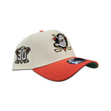 Off White Corduroy Anaheim Mighty Ducks Orange Curved Brim Green Bottom 30th Anniversary Side Patch New Era A-Frame 9Forty Snapback