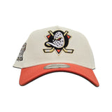 Off White Corduroy Anaheim Mighty Ducks Orange Curved Brim Green Bottom 30th Anniversary Side Patch New Era A-Frame 9Forty Snapback