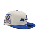 Off White Glow In The Dark Washington Capitals Royal Blue Visor Gray Bottom 1982 All Star Game Side Patch New Era 59Fifty Fitted