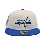 Off White Glow In The Dark Washington Capitals Royal Blue Visor Gray Bottom 1982 All Star Game Side Patch New Era 59Fifty Fitted