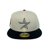 Off White Houston Astros Black Visor Gray Bottom 2005 World Series Side Patch New Era 59Fifty Fitted