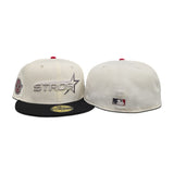 Off White Houston Astros Black Visor Fitted