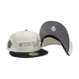 Off White Houston Astros Black Visor Fitted
