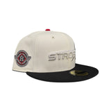 Off White Houston Astros Black Visor Fitted
