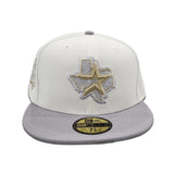 Off White Houston Astros Gray Visor Green Bottom 45th Anniversary Side Patch New Era 59Fifty Fitted