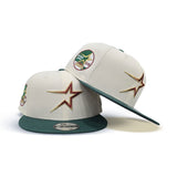 Off White Houston Astros Green Visor Gray Bottom 35th Great Years Side Patch New Era 9Fifty