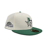 Off White Dallas Stars Kelly Green Visor Gray Bottom 2007 All Star Game Side Patch New Era 59Fifty Fitted