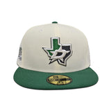 Off White Dallas Stars Kelly Green Visor Gray Bottom 2007 All Star Game Side Patch New Era 59Fifty Fitted