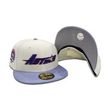 Off White Houston Astros Lavender Visor Gray Bottom 45th Anniversary Side Patch New Era 59Fifty Fitted