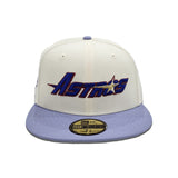 Off White Houston Astros Lavender Visor Gray Bottom 45th Anniversary Side Patch New Era 59Fifty Fitted