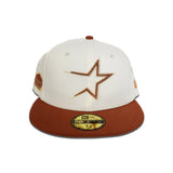 Off White Houston Astros Navy Blue Visor Gray Bottom Three Rivers Stadium Side Patch New Era 59Fifty Fitted