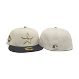 Off White Houston Astros Dark Gray Visor Pink Bottom 2005 World Series Side Patch New Era 59Fifty Fitted