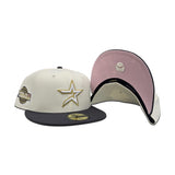 Off White Houston Astros Dark Gray Visor Pink Bottom 2005 World Series Side Patch New Era 59Fifty Fitted