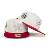 Off White Houston Astros Red Visor Pink Bottom 45th Anniversary Side Patch New Era 59Fifty Fitted