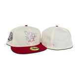 Off White Houston Astros Red Visor Pink Bottom 45th Anniversary Side Patch New Era 59Fifty Fitted