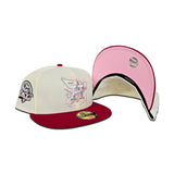 Off White Houston Astros Red Visor Pink Bottom 45th Anniversary Side Patch New Era 59Fifty Fitted