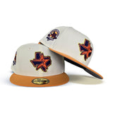 Off White Houston Astros Orange Visor Gray Bottom 45th Anniversary Side Patch New Era 59Fifty Fitted