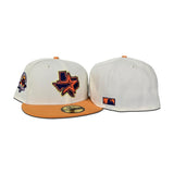 Off White Houston Astros Orange Visor Gray Bottom 45th Anniversary Side Patch New Era 59Fifty Fitted