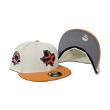 Off White Houston Astros Orange Visor Gray Bottom 45th Anniversary Side Patch New Era 59Fifty Fitted