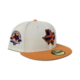 Off White Houston Astros Orange Visor Gray Bottom 45th Anniversary Side Patch New Era 59Fifty Fitted