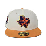 Off White Houston Astros Orange Visor Gray Bottom 45th Anniversary Side Patch New Era 59Fifty Fitted