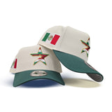 Off White Houston Astros Green Visor Curved Brim Gray Bottom Mexico Flag Side Patch New Era 9Forty A-Frame Snapback