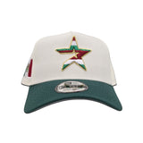 Off White Houston Astros Green Visor Curved Brim Gray Bottom Mexico Flag Side Patch New Era 9Forty A-Frame Snapback