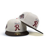 Off White Kansas City Royals Brown Visor Green Bottom 50th Anniversary Side Patch New Era 59Fifty Fitted