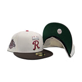 Off White Kansas City Royals Brown Visor Green Bottom 50th Anniversary Side Patch New Era 59Fifty Fitted