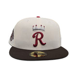 Off White Kansas City Royals Brown Visor Green Bottom 50th Anniversary Side Patch New Era 59Fifty Fitted