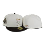 Off White Kansas City Royals Brown Visor Gray Bottom 50th Anniversary Side Patch New Era 59Fifty Fitted