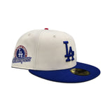 Off White Los Angeles Dodgers Royal Blue Visor Gray Bottom 2024 World Series Champions Side Patch New Era 59Fifty Fitted