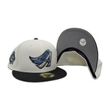 Off White Los Angeles Angels Black Visor Gray Bottom 40th Season Side Patch New Era 59Fifty Fitted