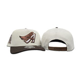 Off White Los Angeles Angels Brown Curved Brim Gray Bottom 50th Anniversary New Era 9Fifty A-Frame Snapback