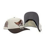 Off White Los Angeles Angels Brown Curved Brim Gray Bottom 50th Anniversary New Era 9Fifty A-Frame Snapback