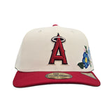Off White Los Angeles Angels Floral Red Visor Green Bottom New Era 59Fifty Fitted