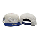 Off White Los Angeles Dodgers Script Royal Blue Visor Gray Bottom VIVA Los Dodgers New Era 9Fifty Snapback