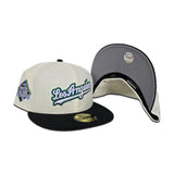 Off White Los Angeles Dodgers Black Visor Gray Bottom VIVA Los Dodgers Side Patch New Era 59Fifty Fitted