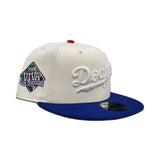 Off White Los Angeles Dodgers Script Royal Blue Visor Gray Bottom VIVA Los Dodgers New Era 9Fifty Snapback