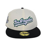 Off White Los Angeles Dodgers Black Visor Gray Bottom VIVA Los Dodgers Side Patch New Era 59Fifty Fitted