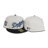 Off White Los Angeles Dodgers Dark Gray Visor Gray Bottom 40th Anniversary Side Patch New Era 59Fifty Fitted