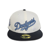 Off White Los Angeles Dodgers Dark Gray Visor Gray Bottom 40th Anniversary Side Patch New Era 59Fifty Fitted