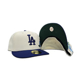 Off White Los Angeles Dodgers Floral Royal Blue Visor Green Bottom New Era 59Fifty Fitted