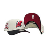 Off White New Jersey Devils Black visor Red Bottom 25th Anniversary Side Patch New Era Curved Brim A-Frame 9Forty Snapback