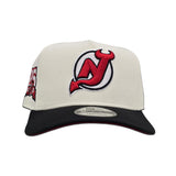 Off White New Jersey Devils Black visor Red Bottom 25th Anniversary Side Patch New Era Curved Brim A-Frame 9Forty Snapback