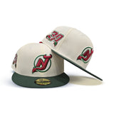 Off White New Jersey Devils Green Visor Gray Bottom 30th Anniversary Side Patch New Era 59Fifty Fitted