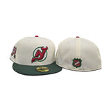 Off White New Jersey Devils Green Visor Gray Bottom 30th Anniversary Side Patch New Era 59Fifty Fitted