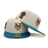 Off White New York Mets Turquoise Blue Visor Gray Bottom 1964 All Star Game Side Patch New Era 59Fifty Fitted