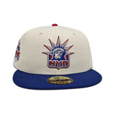 Off White New York Rangers Royal Blue Visor Green Bottom 1994 All Star Game Madison Square Garden Side Patch New Era 59Fifty Fitted