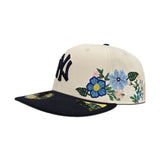 Off White New York Yankees Floral Navy Blue Visor Green Bottom New Era 59Fifty Fitted